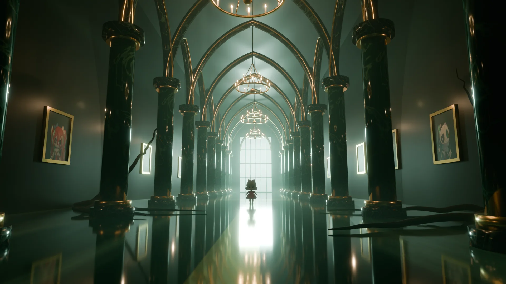 Haunted Mansion: Marble halls that remember every footstep.